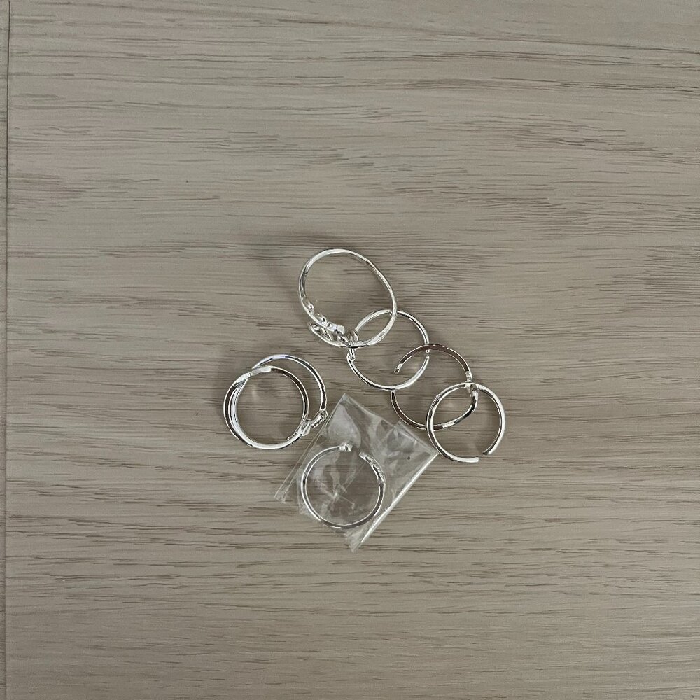 Silver Rings (pack of 7)